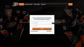 Sign In | Anaheim Ducks