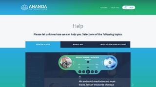 Help / FAQ - Ananda