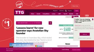 TTG - News - 'Lessons learnt' for new operator says Anatolian Sky ...