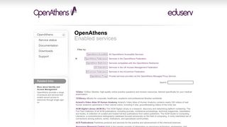 Services in the OpenAthens Federation. - Eduserv - OpenAthens
