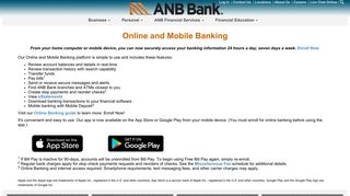 Online and Mobile Banking - ANB Bank