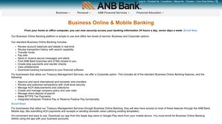Business Online & Mobile Banking - ANB Bank