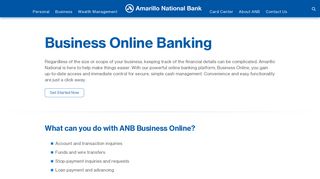 Business Online Banking | Amarillo National Bank