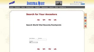 Ancestral Quest - Search