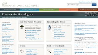 Resources for Genealogists and Family Historians | National Archives