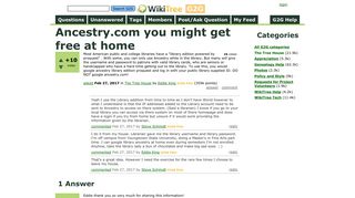 Ancestry.com you might get free at home - WikiTree G2G