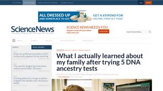 Review: Results from five DNA ancestry tests vary widely | Science News