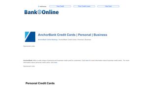 AnchorBank Credit Cards | Personal | Business - Bank Online