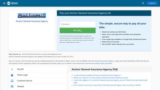 Anchor General Insurance Agency: Login, Bill Pay, Customer Service ...