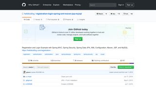GitHub - hellokoding/registration-login-spring-xml-maven-jsp-mysql ...