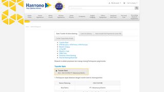 Bank Transfer & Online Banking - Hartono