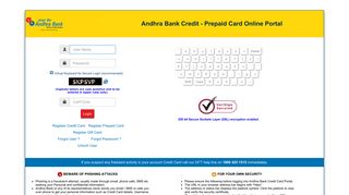 Welcome to Andhra Bank Credit Cards