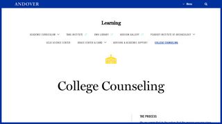 College Counseling - Andover