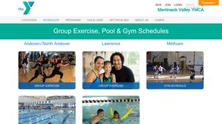 Group Exercise, Pool & Gym Schedules - Merrimack Valley YMCA