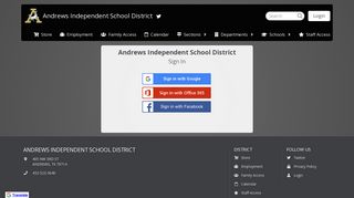 Login - Andrews Independent School District
