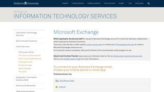 Microsoft Exchange :: Andrews University