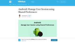 Android: Manage User Session using Shared Preferences - Medium