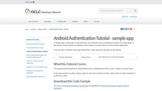 Android Authentication Tutorial - sample app | OCLC Developer Network