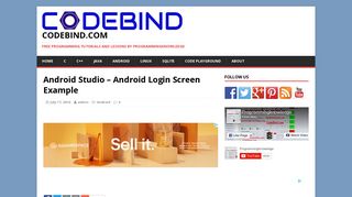 Android Studio - Android Login Screen Example - CodeBind.com