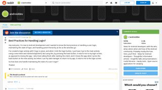 Best Practices for Handling Login? : androiddev - Reddit