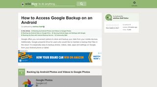 4 Ways to Access Google Backup on an Android - wikiHow