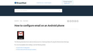 How to configure email on an Android phone – DreamHost