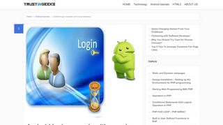 Android login example with mysql database - Trust In Geeks