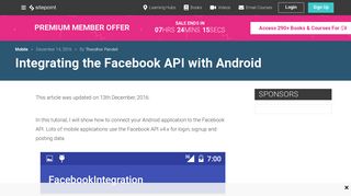 Integrating the Facebook API with Android — SitePoint