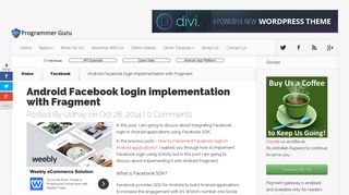 Android Facebook login implementation with Fragment | Android ...