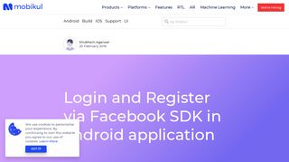 Login and Register via Facebook SDK in android application - Mobikul
