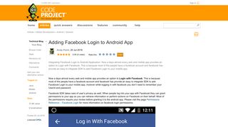 Adding Facebook Login to Android App - CodeProject