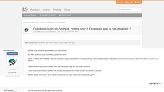 Facebook login on Android - works only if Facebook app is not ...
