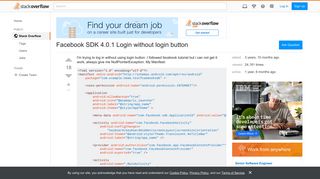 android - Facebook SDK 4.0.1 Login without login button - Stack ...