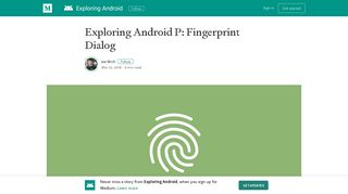 Exploring Android P: Fingerprint Dialog – Exploring Android – Medium