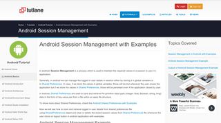 Android Session Management with Examples - Tutlane