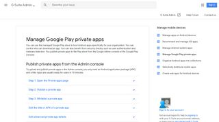 Manage Google Play private apps - G Suite Admin Help