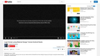 Login Screen using Material Design Tutorial Android Studio - YouTube