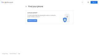 Find your phone - Google Account