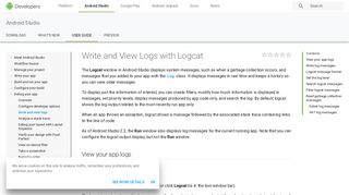 Write and View Logs with Logcat | Android Developers