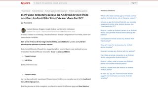 How to remotely access an Android device from another Android like ...