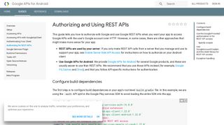 Authorizing and Using REST APIs | Google APIs for Android | Google ...