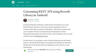 Consuming REST API using Retrofit Library in Android - AndroidPub