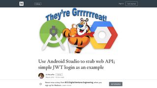 Use Android Studio to stub web API; simple JWT login as an example