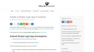 Android Simple Login App | HackPundit