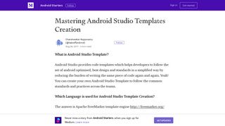 Mastering Android Studio Templates Creation – Android Starters ...