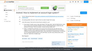 Android: How to implement an account login system? - Stack Overflow