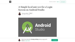 A Simple local unit test for a Login System on Android Studio - Medium
