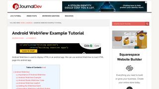 Android WebView Example Tutorial - JournalDev