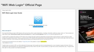 WiFi Web Login User Guide