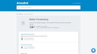 Better Fundraising | Anedot Answers